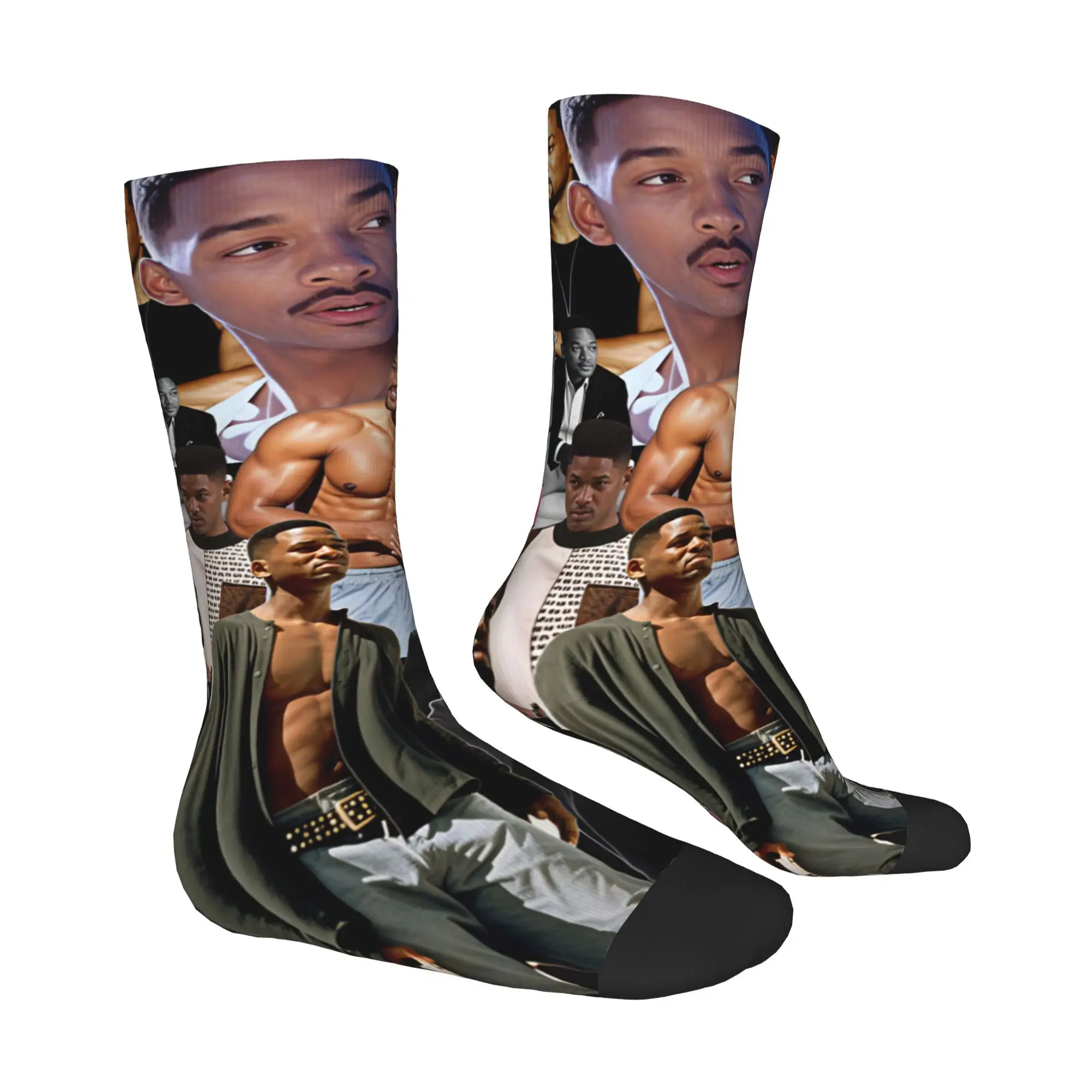 Rapper W-Wills S-Smiths Dress Socks Men's Women's Warm Fashion Novelty  Crew Socks