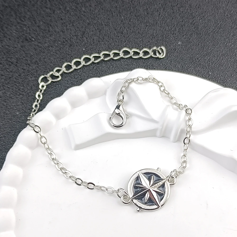 Kpop Compass Bracelet Long Chain Fashion Personality Ornament Felix Bang Fans Collections Gift view 3