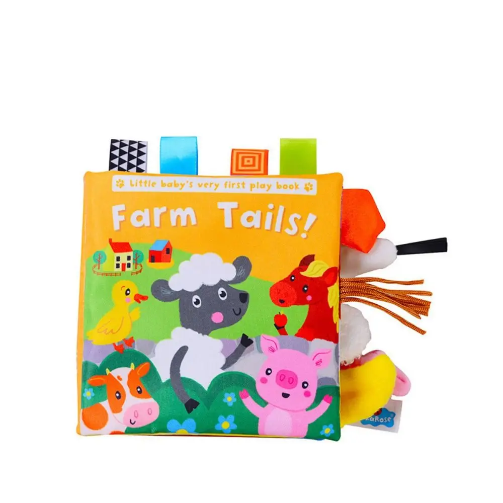 

Animals Tail Baby Cloth Book Cartoon Sound Paper Baby Early Learning Soft Cognitive Puzzle Cloth Book Learning Cognize