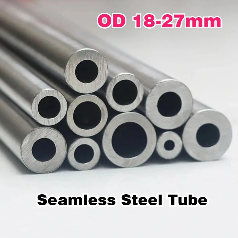 1Pc Length 500mm Small-diameter Precision Seamless Steel Tube OD 18mm 19mm 20mm 21mm 22mm 23mm 24mm Carbon Steel Capillary Pipe