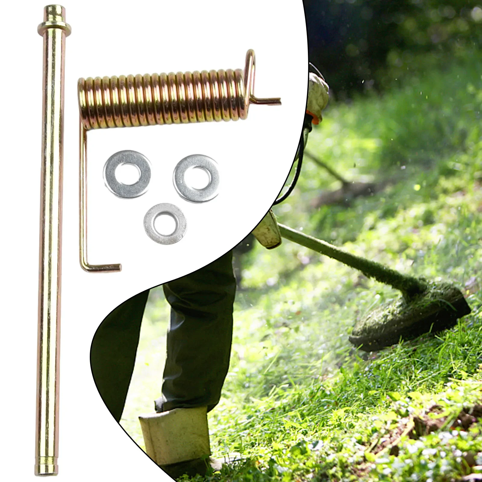 

For Craftsman 42" Mowever Deflector Mount Kit Spring Deflector Rod Push Nut Trimmer Hardware For Grass Trimmer