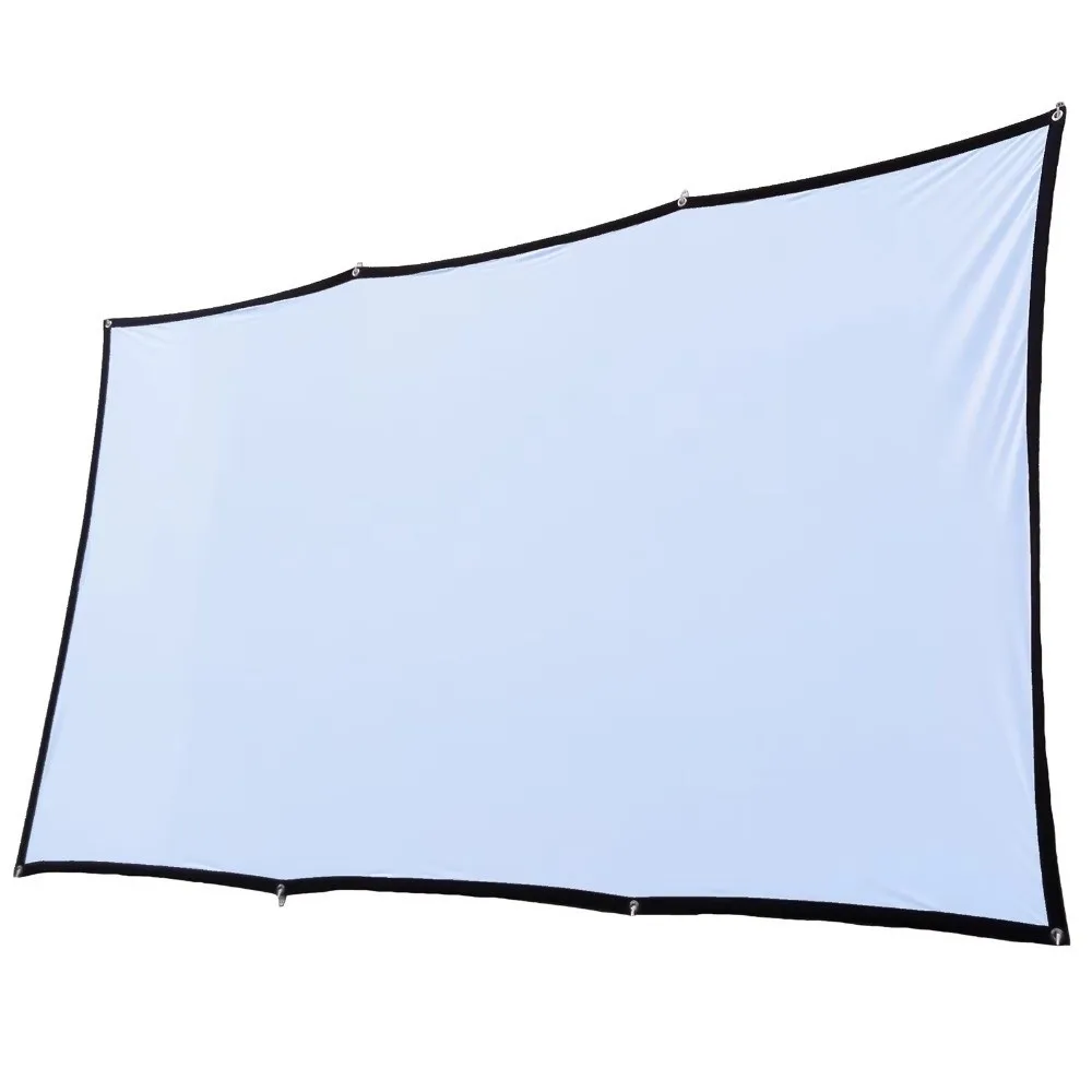 60 72 84 100 120 150 Inch Projector Screen Double Sided Foldable Projection Curtain Wrinkle Free Lightweight HD Display Screen