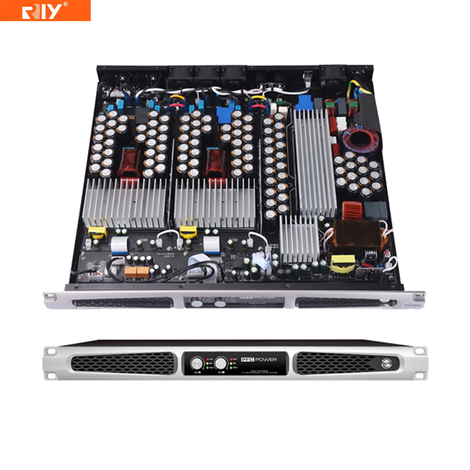 R-2ch Series 2 Channels 1U Class-D 600-3000 Watt 8 Ohms Professional Digital Amplifier Surround Sound System For Stage\Theater