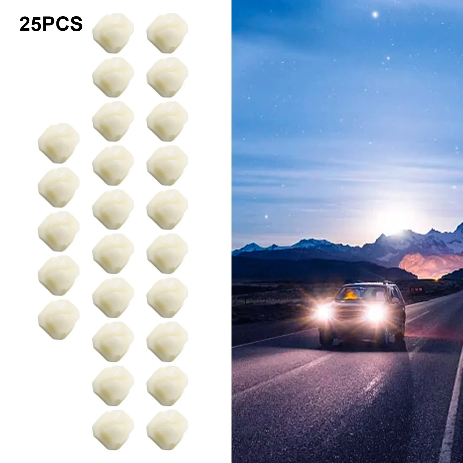 25Pcs Auto Retainer Clamp Fits Car Headlight Mounting Grille Screw Size Grommet Nut Clips Fastener Fits 5/16