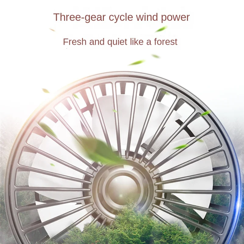 

Car Rear Dual Head Fan F4207 USB Interface Car Car Multifunction Convenient Practical Car Fan