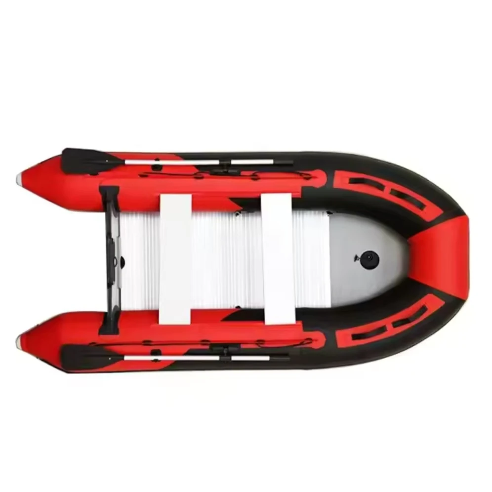 【Mais vendido】 Barco inflable de China MSA 4,2 m con tira de aluminio, material de casco de lona de PVC para suelo