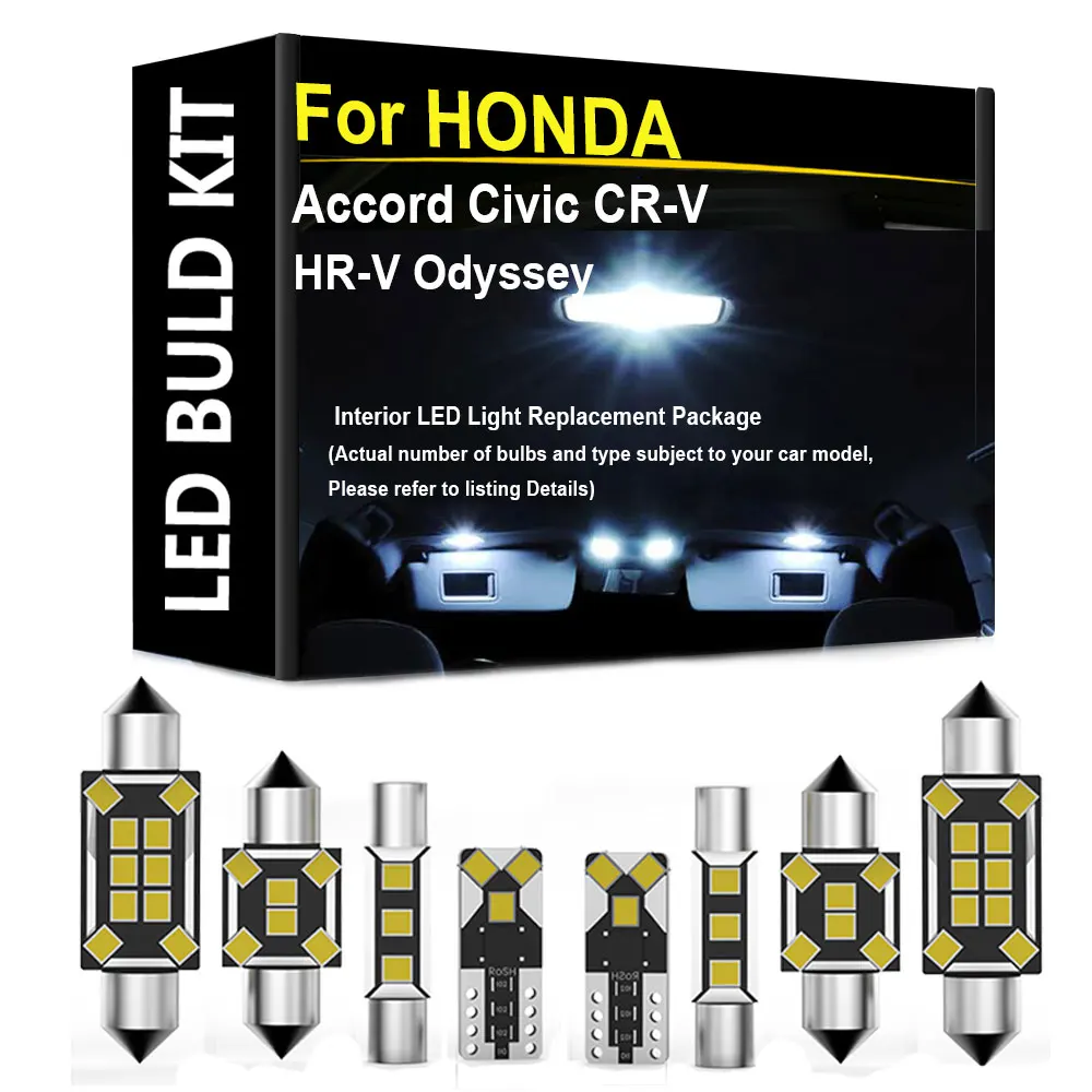 Car Interior LED Light Kit For HONDA Accord Civic CR-V CR V HR-V Odyssey Sedan Coupe SUV MPV 1990 1999 2002 2005 2006 2020
