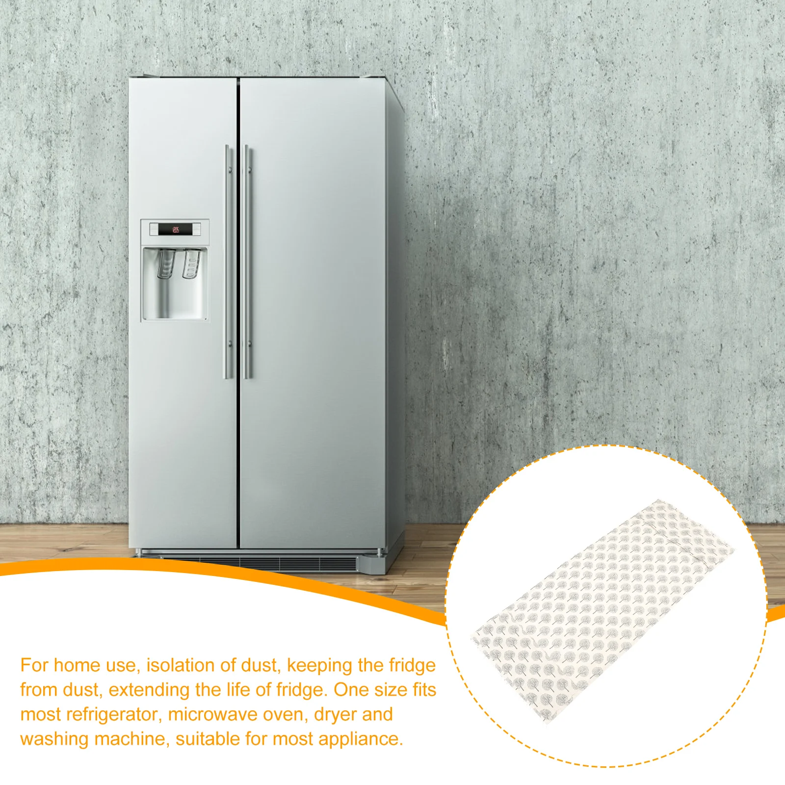 

Cotton Linen Fridge Cover Dust Proof Appliance Protector Breathable Non Fading Fits Most Refrigerator Microwave Oven Washing