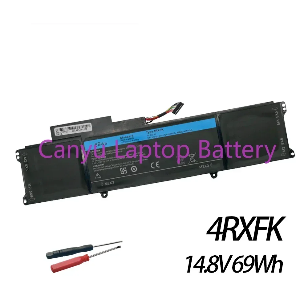 New 4RXFK   For  XPS 14 L421X Ultrabook 14-L421x L421x L412Z Series Replace C1JKH FFK56 14.8V 69WH Free Tool Laptop battery