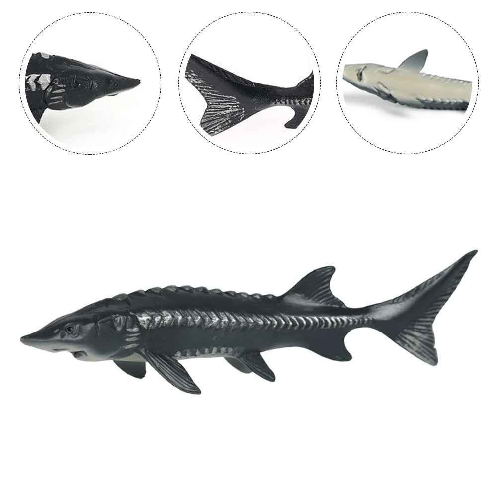 Simulated Chinese Sturgeon Model Cognitive Toy Marine Animal Decor Fake Plaything Plastic Fish Solid Simulation Adornment