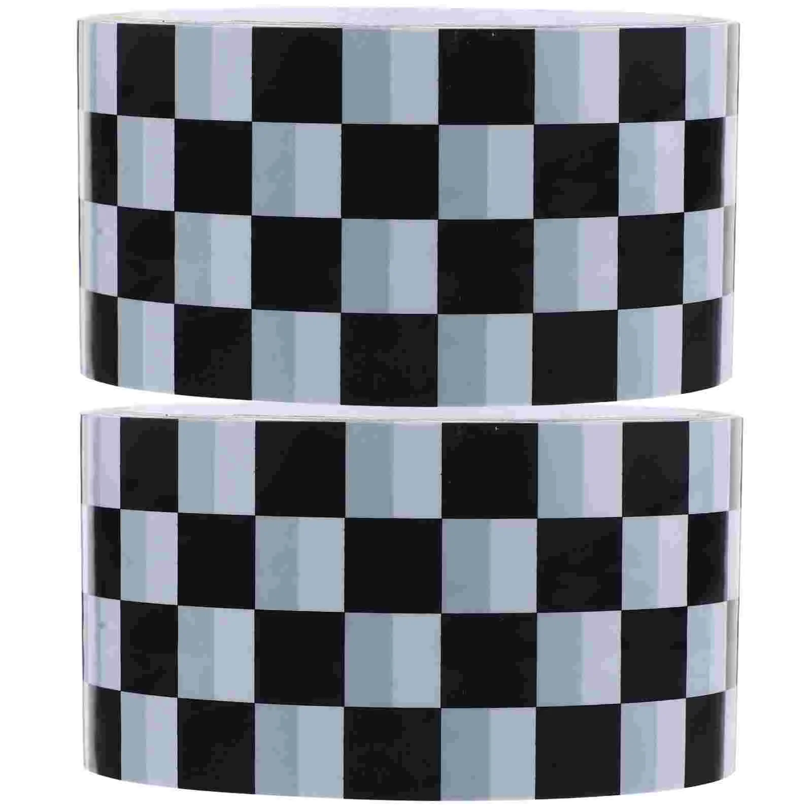 

2 Rolls Heavy Duty Duct Tape Packaging Refill Christmas Carton Sealing Adhesive Checkered Print Stickers