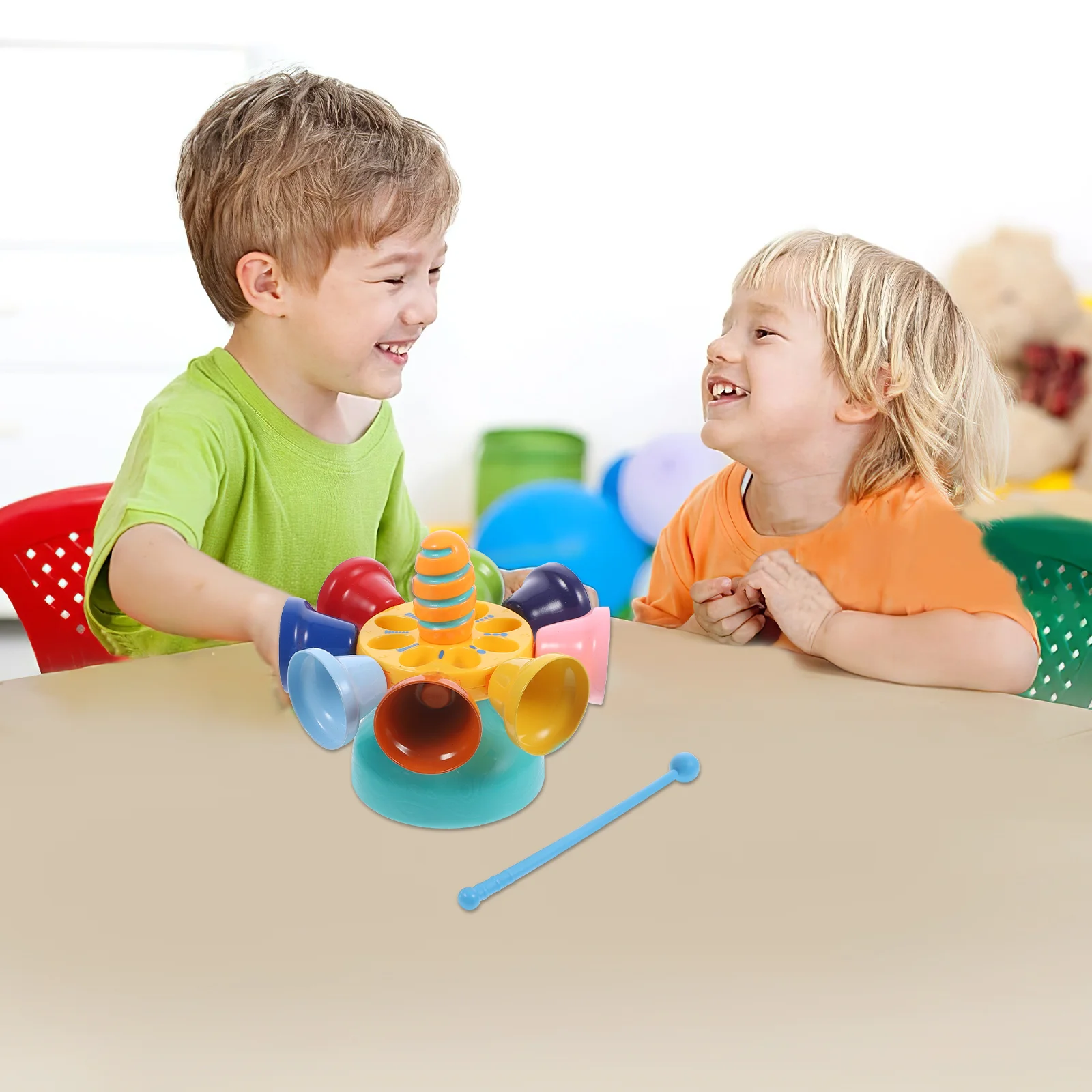 Rotierendes Glockeninstrument, Musikspielzeug für Kinder, pädagogisches Percussion-Spielzeug, sicher, kompakte Größe, akustische Entwicklung