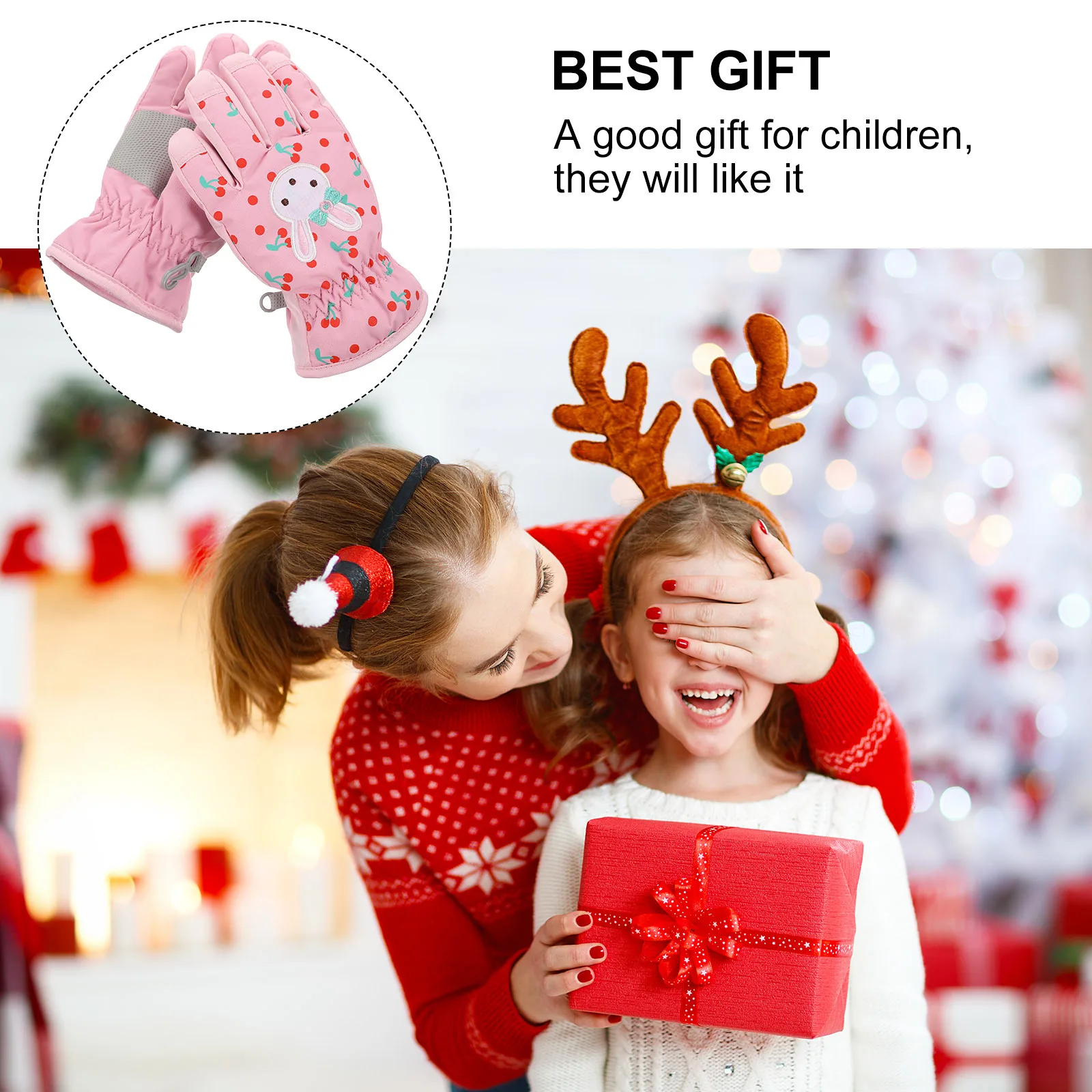 

1Pair Waterproof Warm Gloves for Skiing and Hiking Lovely Winter Gloves for Outdoor Activities Cold Weather