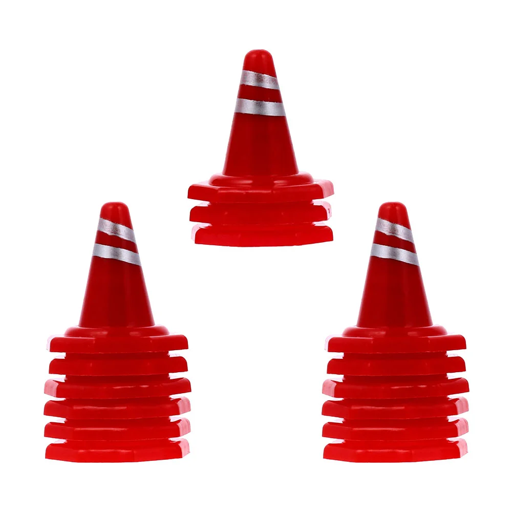 30 Pcs Construction Cones Toys Sandbox Barricades Traffic Roadblock Puzzle DIY Sign Child