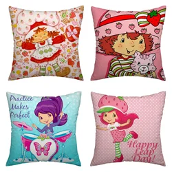 45x45 Cushions Cover Strawberry Shortcake Personalized Gifts Decorative Pillowcase Cushion Covers Luxury Living Room Decoration