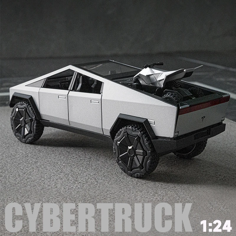 

Cybertruck Pickup 1:24 Diecast Alloy Model Car Miniature Metal Vehicle Chidlren Birthday Collectible Gifts Van Truck Boys Toys