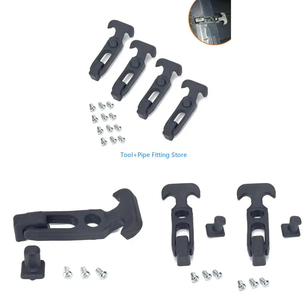 F92B T-handle Buckle Elastic Rubber with Brackets Rubber Hood Catch for Vehicle