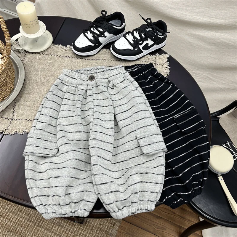 

Boys' Pants Striped Baby Bloomers 2025 New Autumn Children's Clothing Loose Children's Leggings Harem Pants