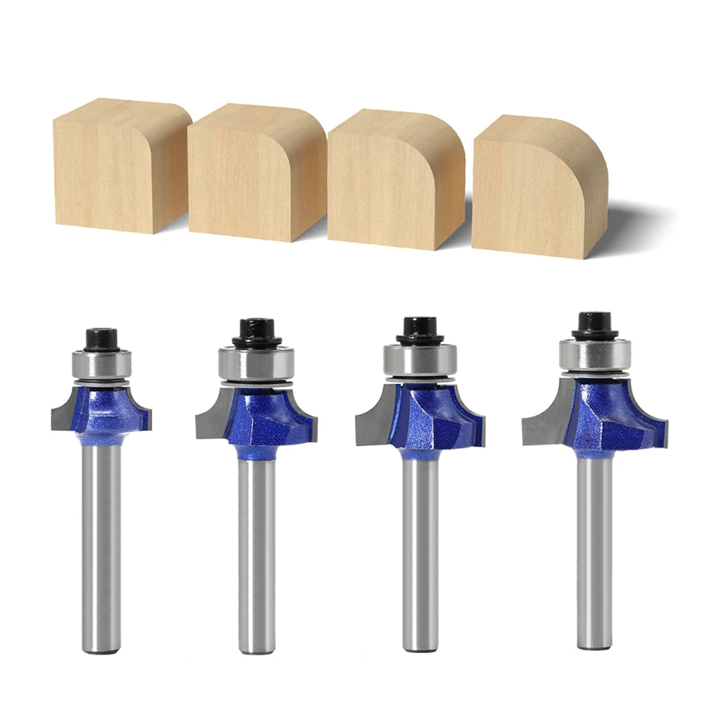 

4pcs 6mm Shank Chamfer Router Bit 1/4" 1/2" Woodworking Milling Slicer