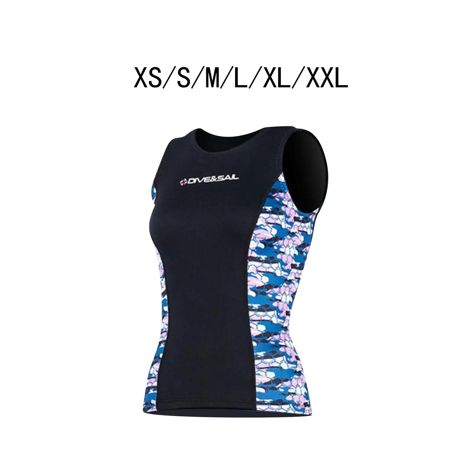 Women Wetsuit Top Sleeveless Vest Jacket Lightweight Swimsuit Diving Vest for