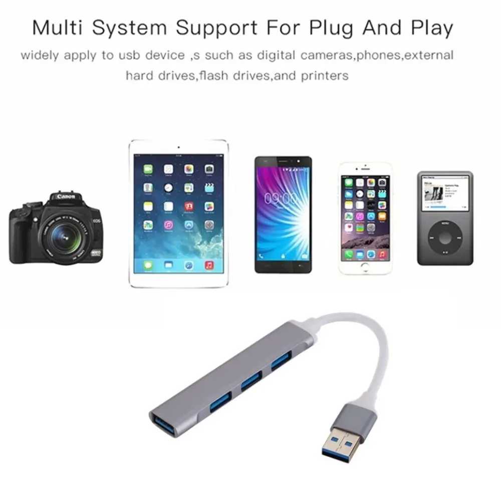 BGGQGG USB HUB USB 3.0 4 Ports HUB Multi Splitter Adapter OTG For Xiaomi Lenovo Macbook Pro Air PC Computer Notebook Accessories