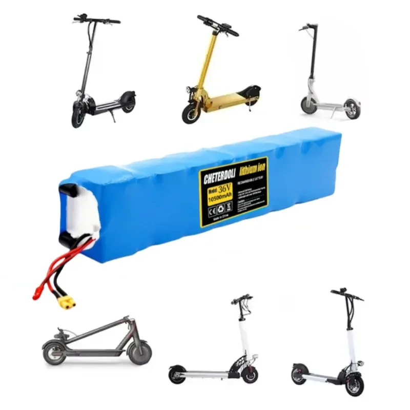 Pacote de bateria de lítio 10S3P 36V 6,6Ah/7,8Ah/10,5Ah 18650, para porta de conexão de bateria de scooter elétrica Xiaomi M365 36V XT30 + JST.