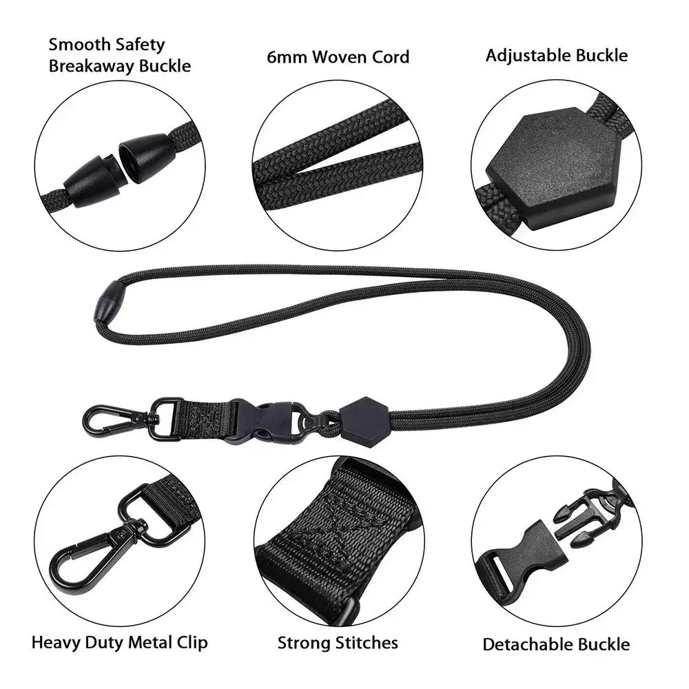 3 in 1 ID Card Badge Lanyard Adjustable Multi-function Mobile Phone Lanyard Anti-lost Heavy Hanging Rope Students