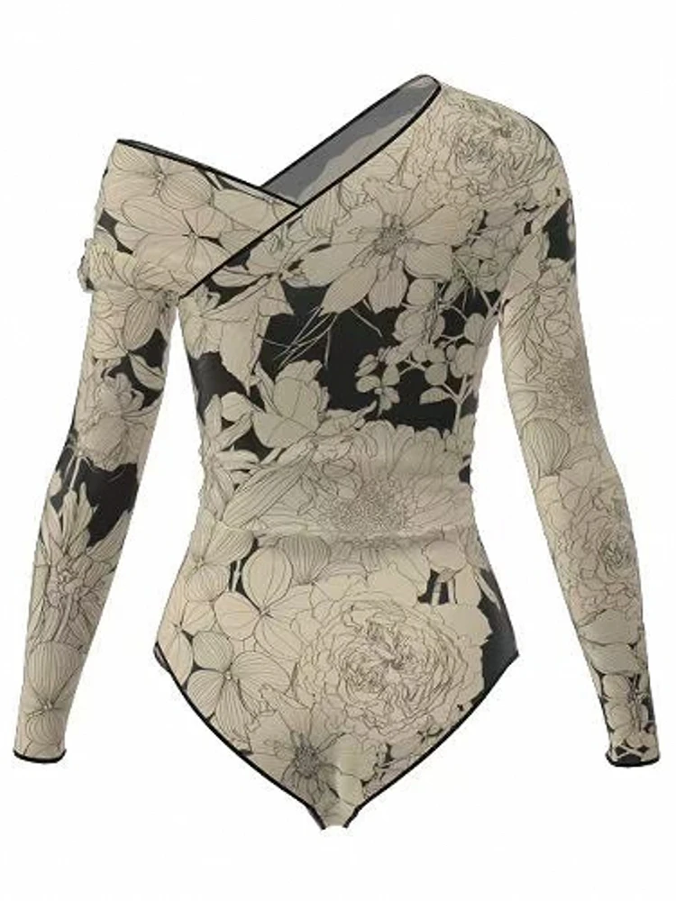 Sexy Badeanzug mit hoher Taille für Damen, Sommer-Badeanzug, Bikini-Set, langärmelige Badebekleidung, Strand-Badeanzug für Damen