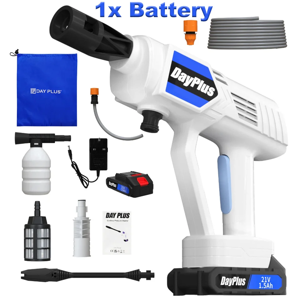 Cordless Portable Pressure Washer 652 PSI with Nozzle