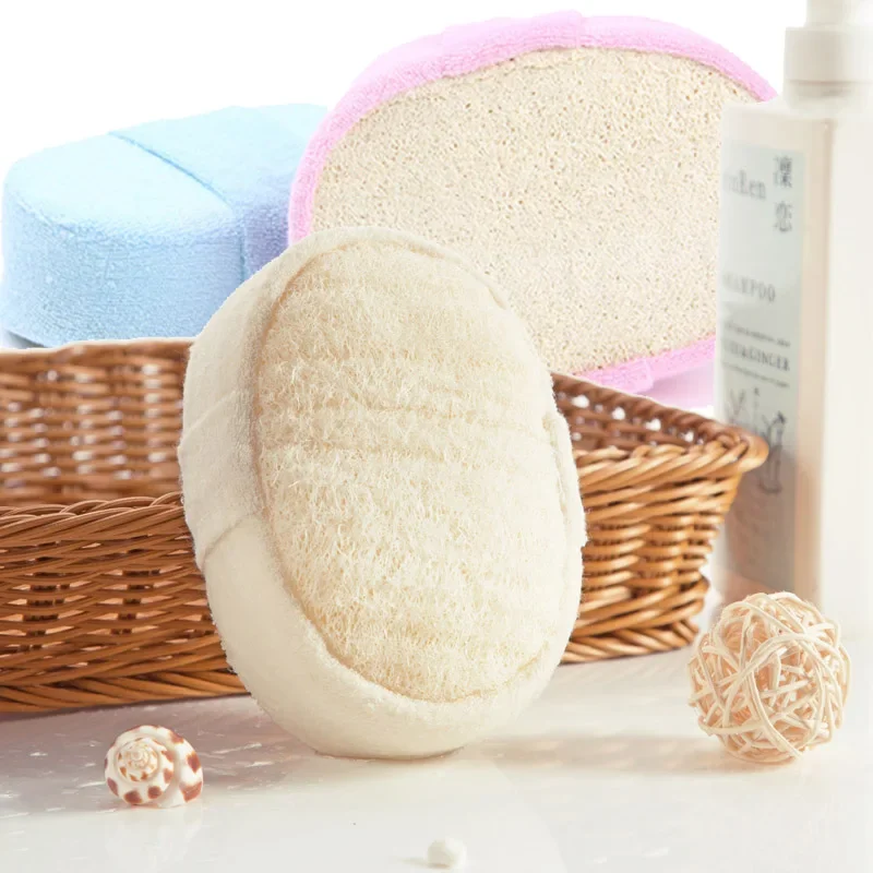 Loofah Badspons Douche Lichaamsreiniging Handschoen Gereedschap Scrubber Pons Borstel Pad Geiligheid Remover Badkamerbenodigdheden Willekeurige kleur