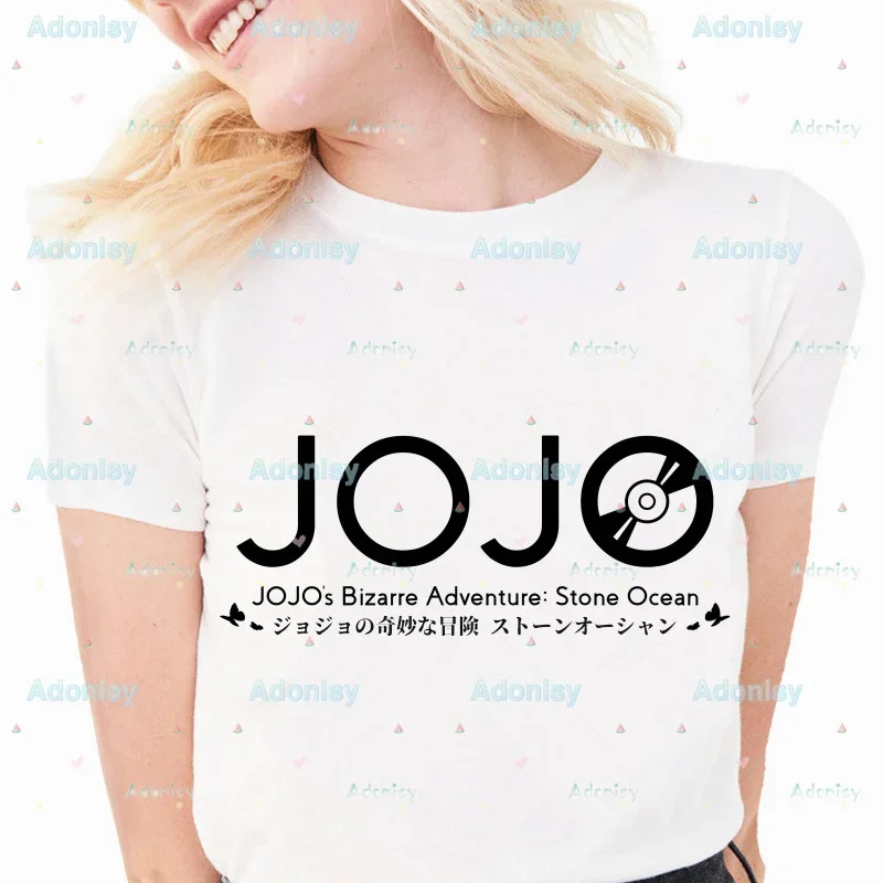 Jojo Bizarre Adventure Stone Ocean JOLYNE CUJOH Women-clothing Short Sleeve Vintage Tops for Cute Summer Kawaii Clothes T-shirt