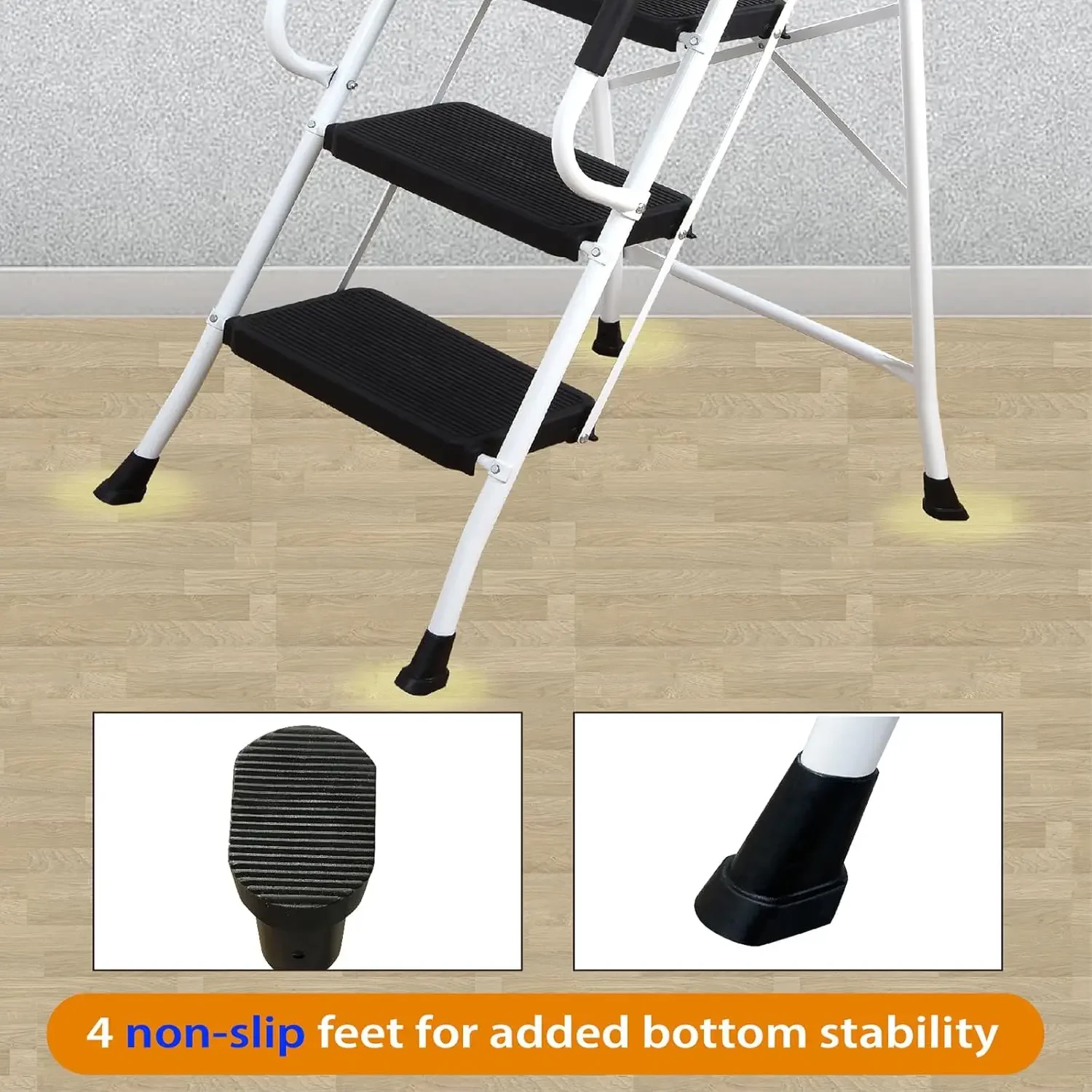 Ladder with Handrails (Include Tool Tray+Bag) 330lbs Capacity