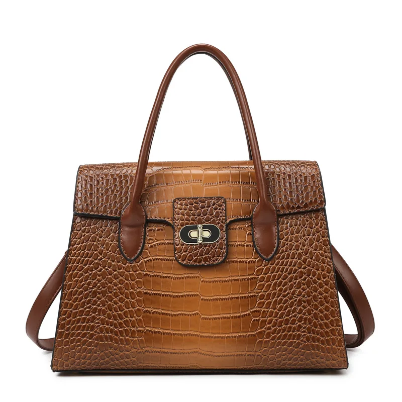 New Stone Pattern Single Shoulder Crossbody Handheld Large Capacity Women's Bag