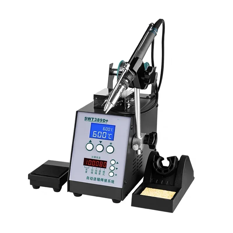 Automatic Soldering Machine 200W High-Power Pedal  Iron 389D+ High-Frequency Constant Temperature  Station