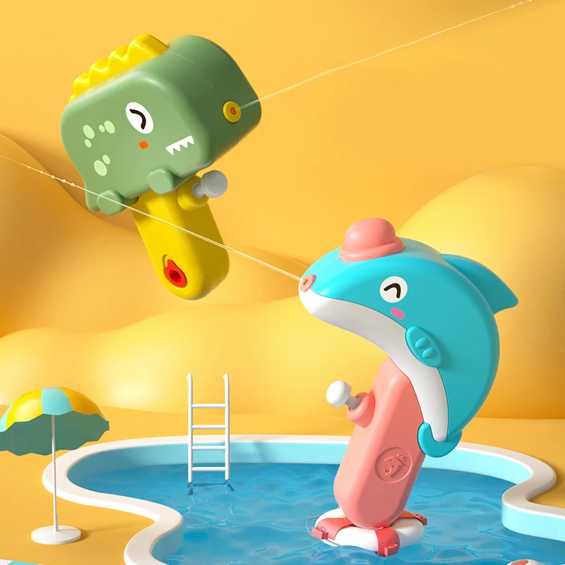 Juguete de pulverización de agua de animales, elefante de dibujos animados, delfines, tiburón, cocodrilo, rociador de agua, juguete de playa de verano, deportes acuáticos, juegos de piscina