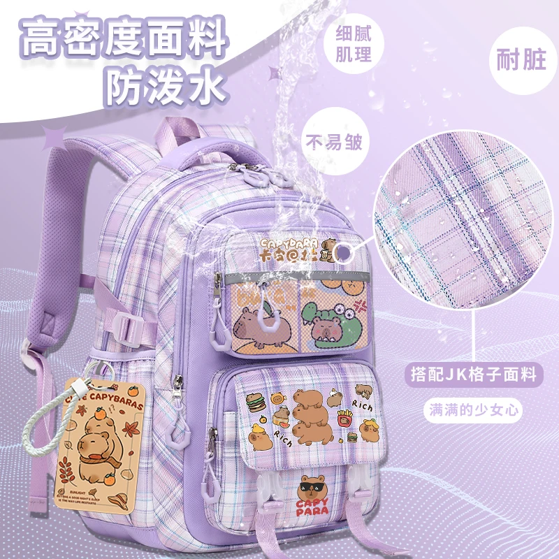 Il nuovo CAPIBARA fashion cartoon print school zainetto ragazze adolescenti cute schoolgirl backpack