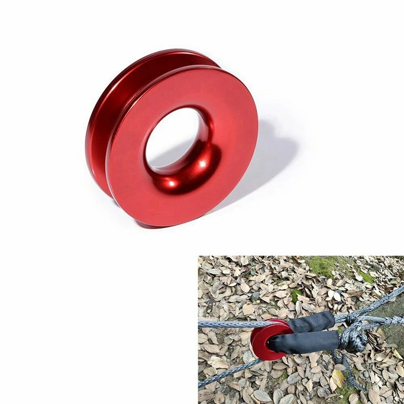 2X Aluminum RECOVERY RING SNATCH-RING 41000Lb For 3/8 1/2Inch Synthetic Winch Rope RED