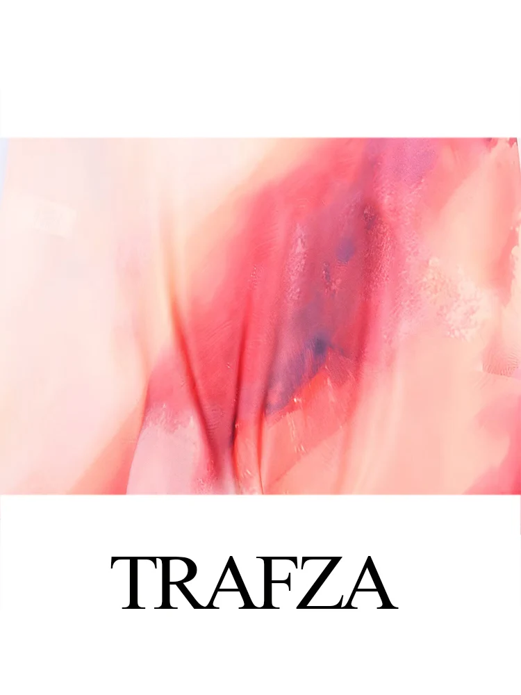 Hh feminino 2025 nova moda em torno do pescoço tie dye seda cetim textura midi vestido feminino elegante simples banquete sem mangas vestido