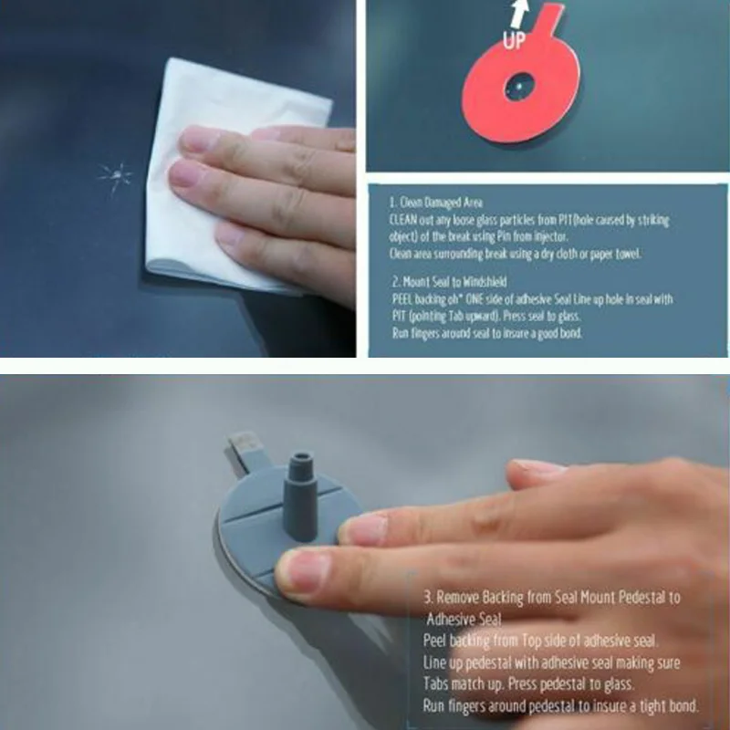 DIY التصميم زجاج سيارة إصلاح أدوات إصلاح الديكور بابية متصدع أداة الغراء DIY بها بنفسك الزجاج ملصق اكسسوارات السيارات السيارات