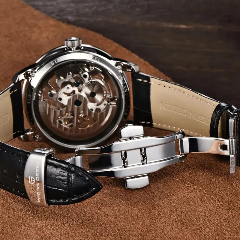PAGANI DESIGN Original Herren Uhren Top-marke Luxus Automatische Skeleton Uhr Männer Mechanische Wasserdichte Armbanduhren Uhr Geschenk