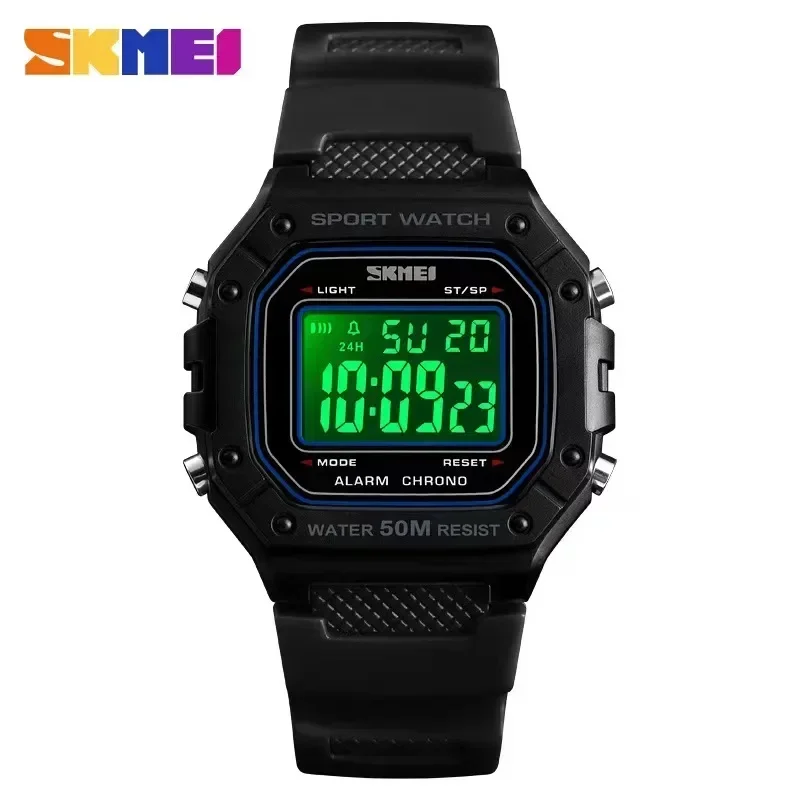 SKMEI 1496 5Bar Waterproof Alarm Clock Fashion Military Men Digital Watch montre homme Outdoor Sport Watch Men Digital Watches