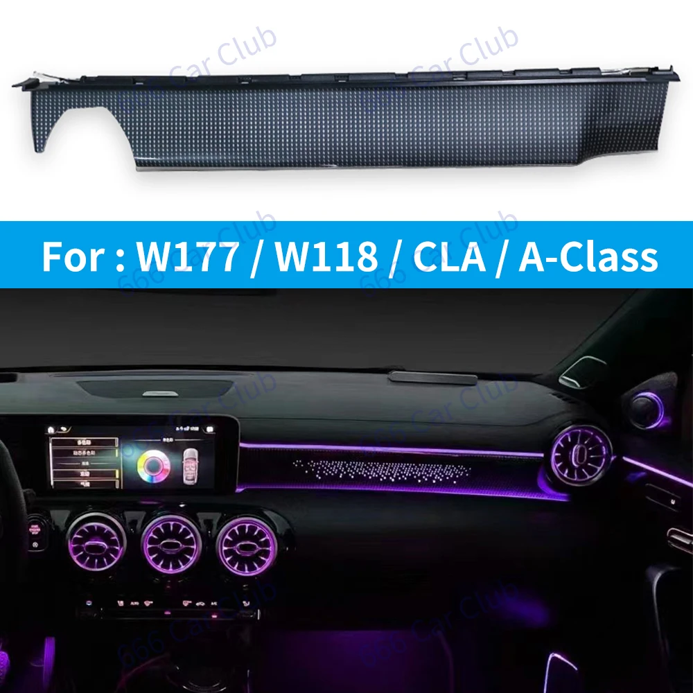 64 Colours Co Pilot Star Light Trim Panel For W177 W118 A Class CLA Car Dashboard Starry Sky Decorative Lamp Ambient Light Refit