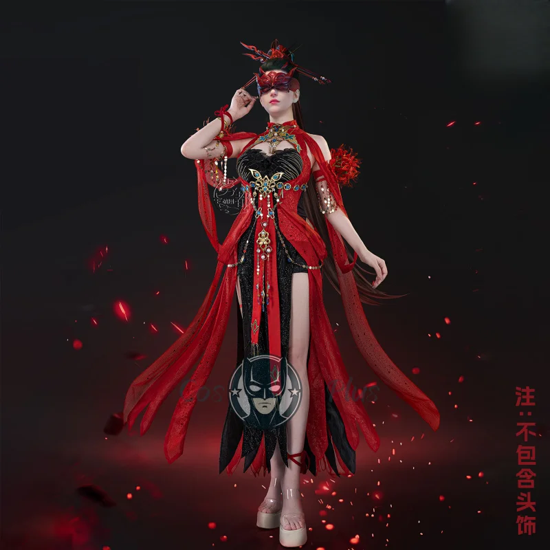 Горячая игра Naraka: Bladepoint Косплей Костюм Аниме Viper Ning Высокое качество Ролевая игра Сексуальное красное платье Женский наряд Comic Con для взрослых