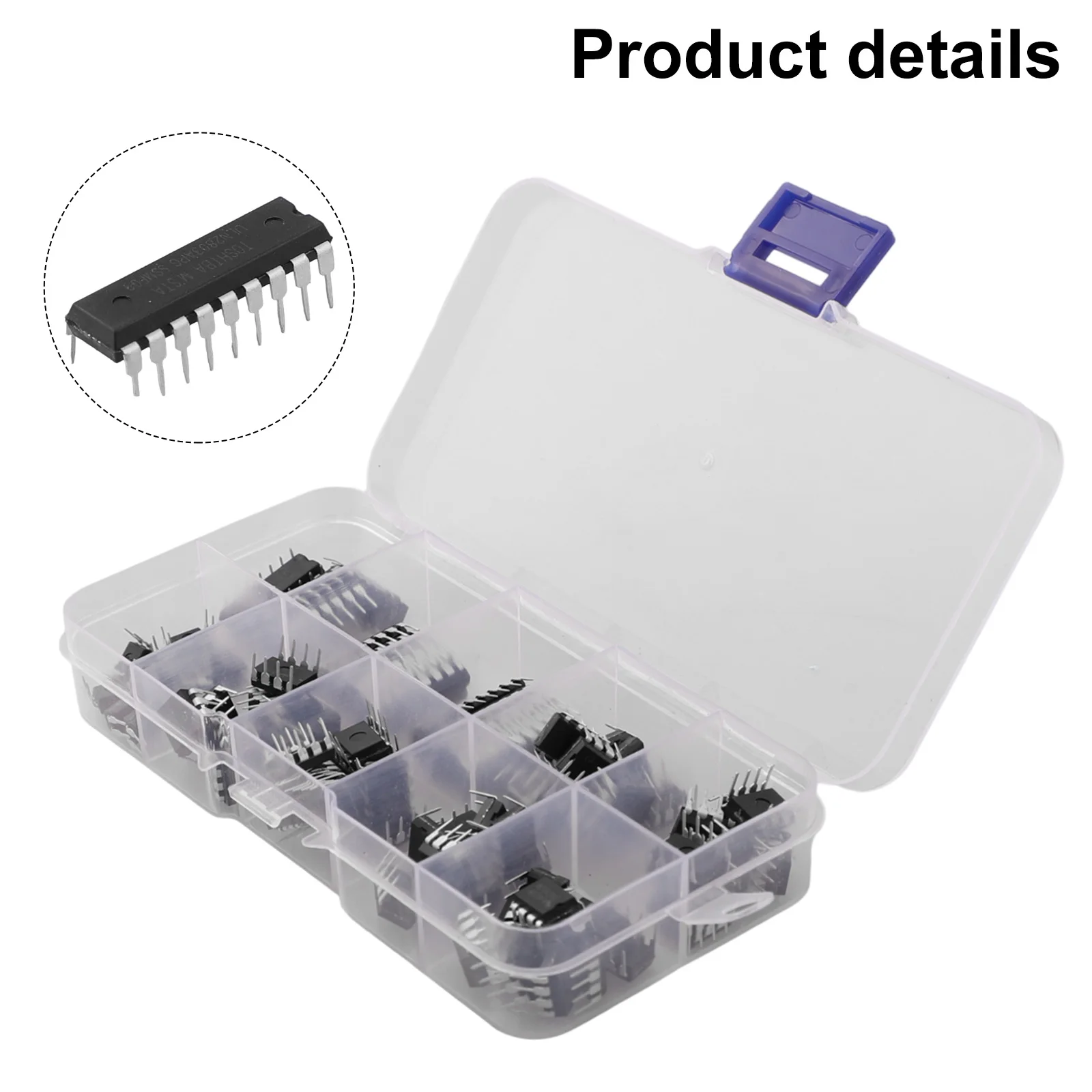 85-teiliges IC-Chip-Sortiment mit integrierter Schaltung, Chip-Sortiment-Set, DIP-IC-Sockel-Set für Opamp Single Precision Timer