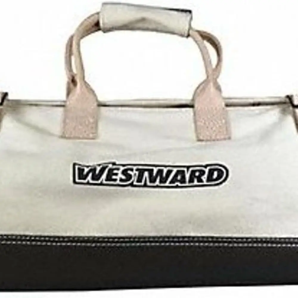 

Leather-trimmed Canvas Tool Bag with Buckle Fastening