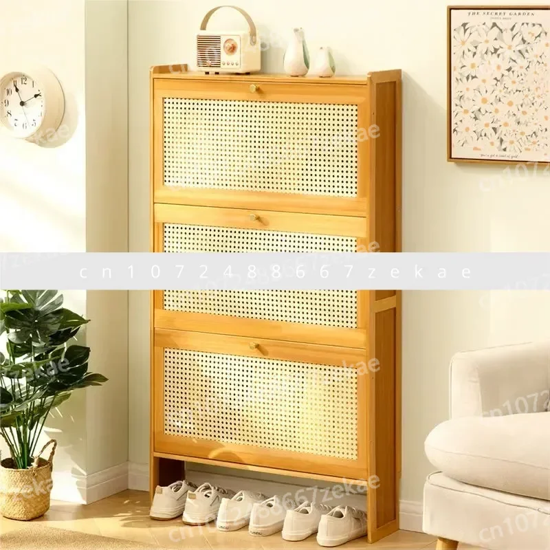 خزائن الأحذية الصغيرة الاسكندنافية، رف الأحذية الجانبي الضيق للغاية، بسيط مائل متعدد الطبقات، شقوق منزلية رفيعة للغاية على الحائط #3