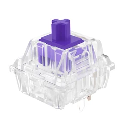 DUROCK-interruptores táctiles medianos, accesorio para teclado mecánico, chapado en oro, 65g, 67g, Primavera, púrpura, MX Clear Zealio V2