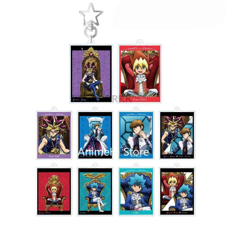 Game Yu-Gi-Oh! Keychain Doll Anime YuGiOh Yami Yugi Yuga Ohdo Seto Kaiba Luke Acrylic Keyring Pendant for Gift