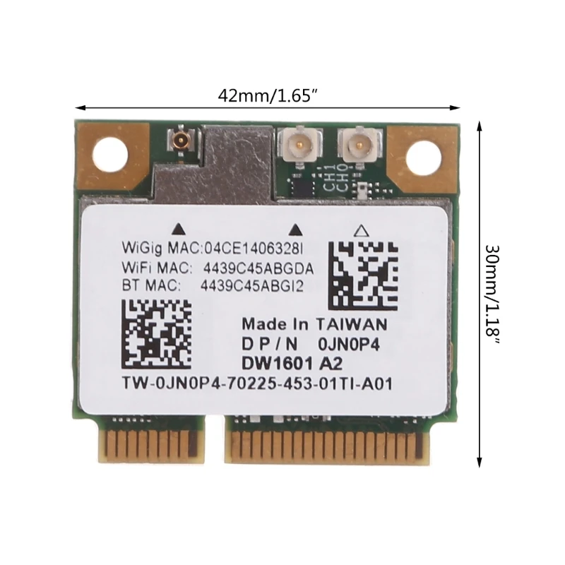 896F DW1601 QCA9005 dwuzakresowy pół Mini Pci-e bezprzewodowa karta Wifi Wlan 300 mb/s kompatybilna z Bluetooth 4.0 dla E6430