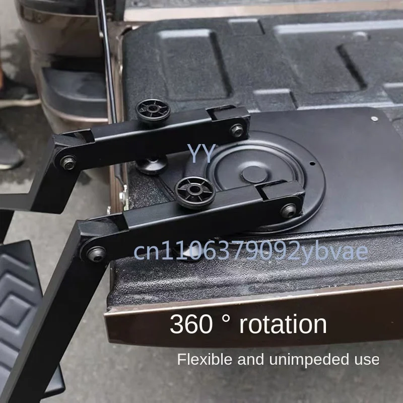 0528Universal tailgate rotary ladder suitable for pickup truck car rear door ladder tailgate folding ladder auxili